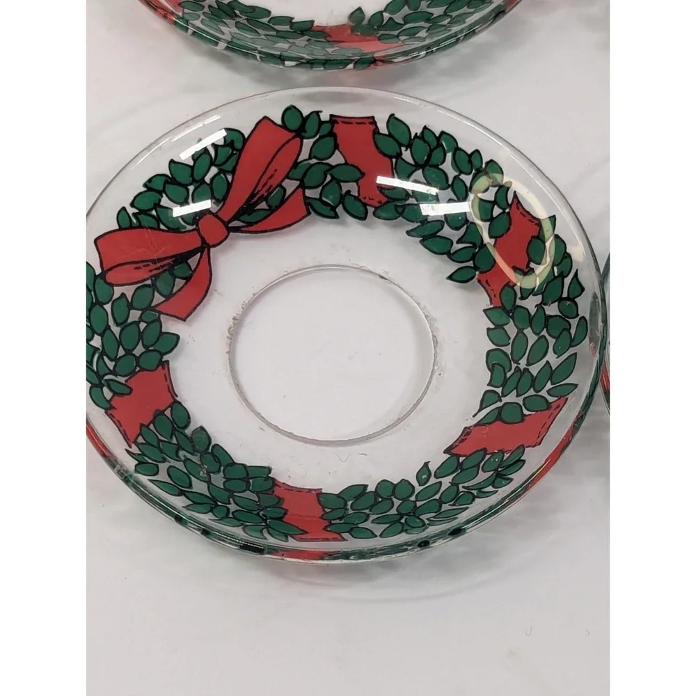 Bobeches Taper Candle Wax Drip‎ Catchers Mistletoe Holly Berry Lillian Vernon